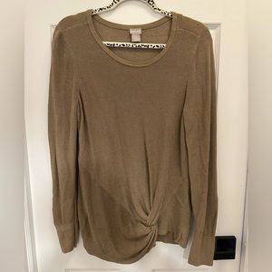 NWOT Chicos Gold/tan sweater